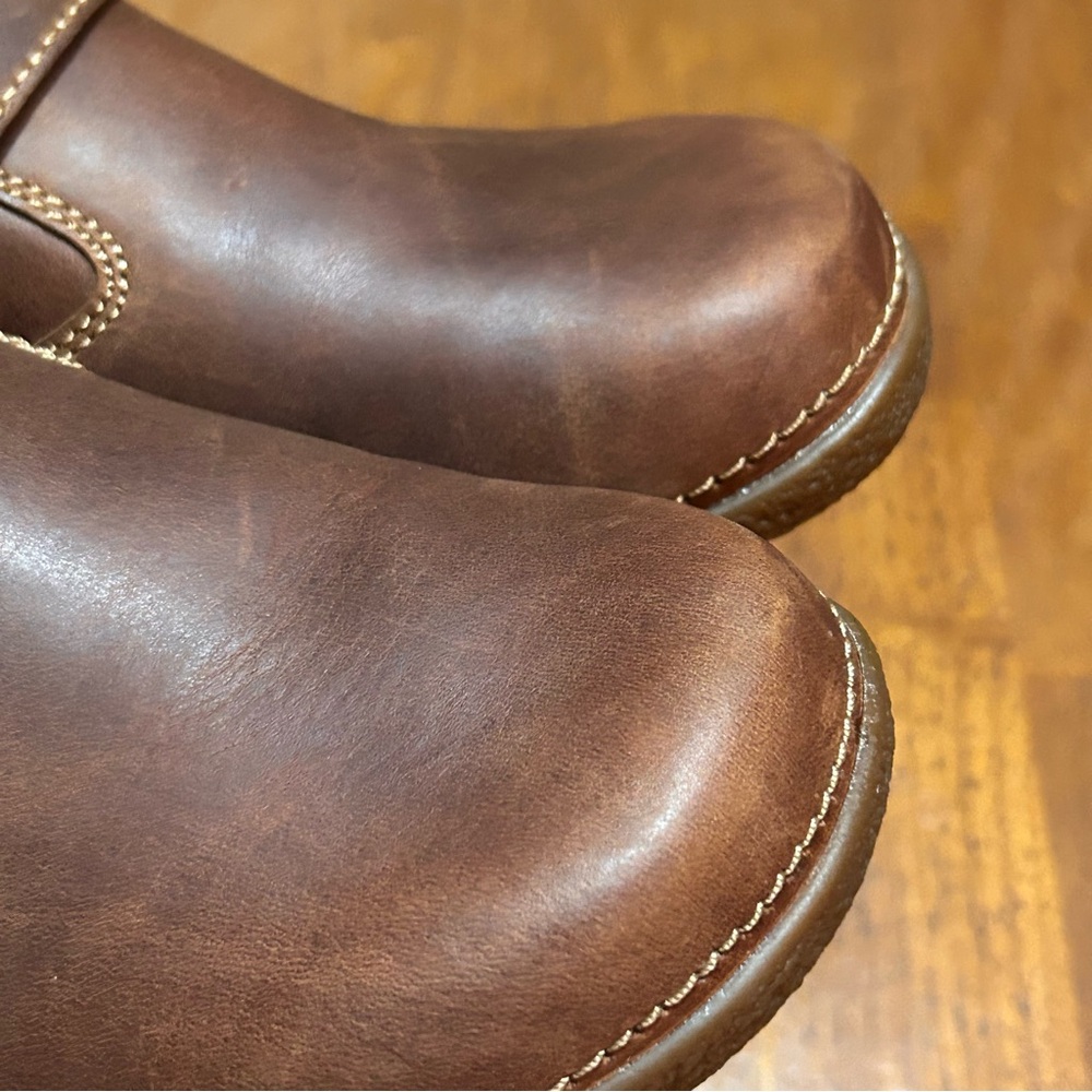 Duluth Trading Co Brown Leather Andina Outdoor Mules Clog Shoes Women's Size 10 - Picture 13 of 14